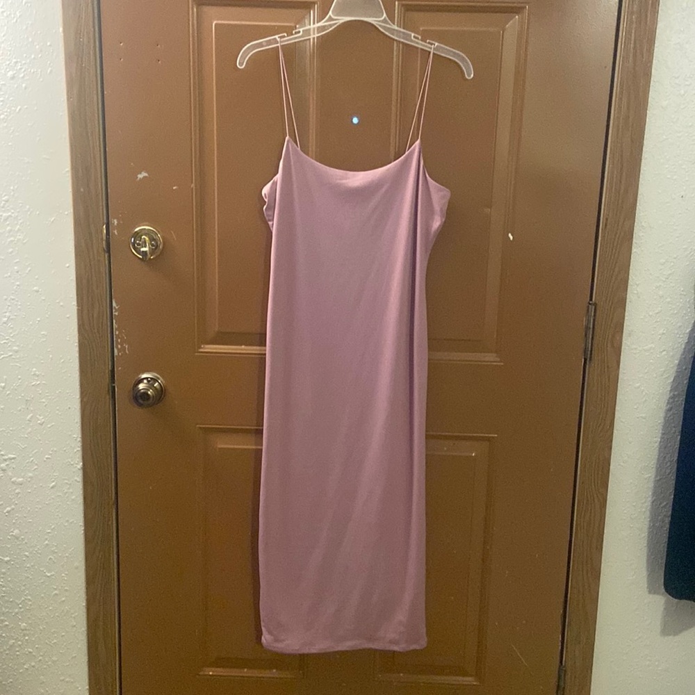 light purple straight dress